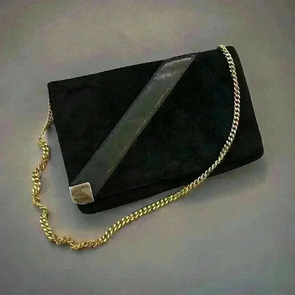 Vintage Susan Gail Saks Fifth Avenue Suede and Leather Bag - Picture 1 of 6